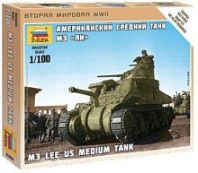 Сборная модель ZVEZDA Американский танк M3 Lee (6264) 1:100