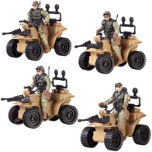 Фигурка солдатика на боевой машине, в дисплее 8шт фото 2