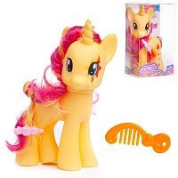 Пони с аксессуарами 15,5х9см, единорог, ЖЕЛТАЯ, в прозрачной коробочке