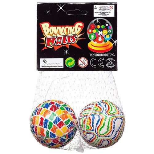 Мячик Junfa-попрыгунчик 4см "Разноцветный", набор 2шт, цвета в ассортименте фото 2