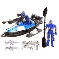 Игр.набор Полиция, фигурка 2шт., лодка, аксессуары