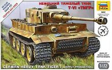 Сборная модель ZVEZDA Немецкий тяжелый танк T-VI "Тигр" (5002) 1:72