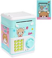 Сейф-копилка, распознает купюры, монеты, музыка, свет, эл.пит. АА*3 не вх.в комплект, кор