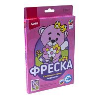 Фреска. Картина из песка "Медвежонок"