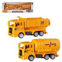 Игровой набор ABtoys "Бензовоз и самосвал", пластмассовые, в коробке размером 28х9х5,5см