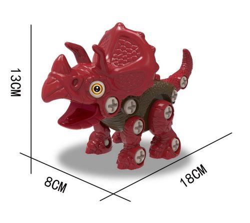 Конструктор Junfa Динозавр красный в яйце в наборе с отверткой фото 3