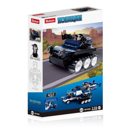 Конструктор Sluban Полиция Полицейский вездеход 115 деталей фото 3