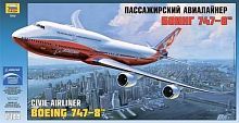 Сборная модель ZVEZDA Пассажирский авиалайнер Боинг 747-8