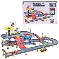 Парковка "АвтоСити", 2-х уровневая, 53 детали, в коробке