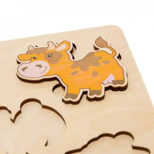 Игра развивающая деревянная Домашние животные (21х21см) фото 3