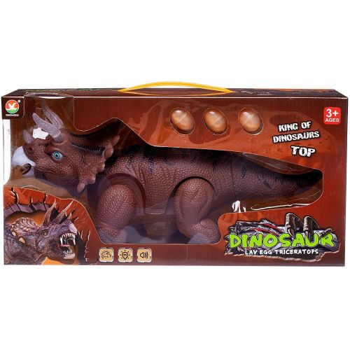 динозавр junfa трицератопс, электромеханический, откладывает яйца, свет, звук фото 8 Динозавр Junfa Трицератопс, электромеханический, откладывает яйца, свет, звук фото 8