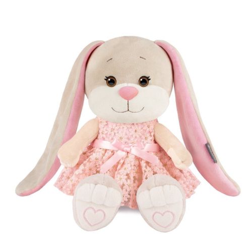 Мягкая игрушка Зайка Лин В Кружевном Розовом Платье 20 см