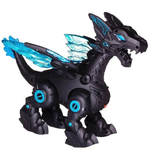 Робот Junfa Дракон огнедышащий пар из пасти, движение, звук, свет фото 14