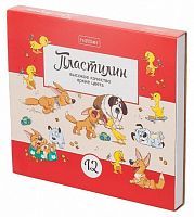 Пластилин 12 цв. Веселые истории 180г со стеком