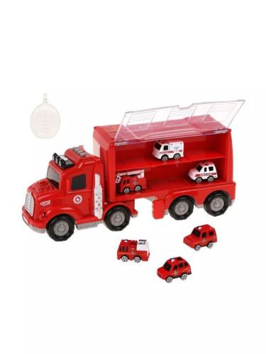 Игровой набор Автовоз с машинками Storage Truck Пожарный TN-1228 фото 2