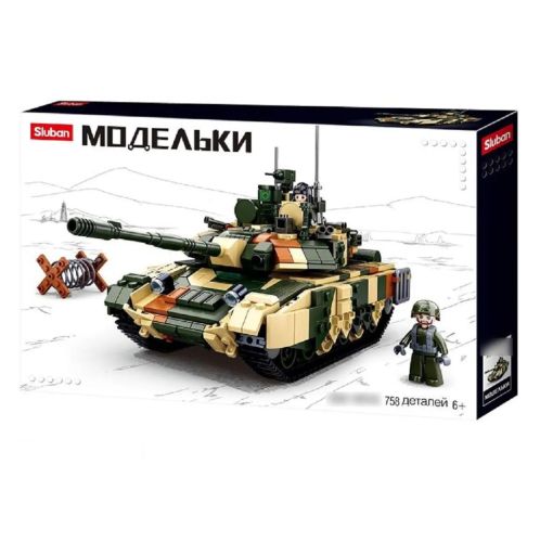 Конструктор Sluban серия Модельки Танк 758 деталей фото 6