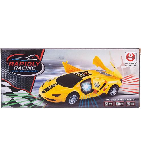 машинка junfa спортивная (движение+вращение) желтая №2 фото 4 Машинка Junfa спортивная (движение+вращение) желтая №2 фото 4