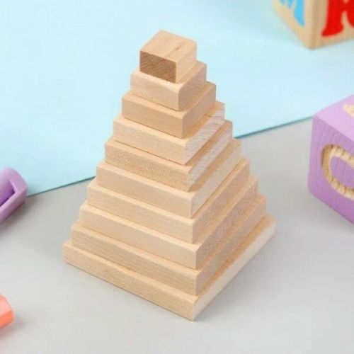 Детская деревянная пирамида Pelsi Квадрат 10 см И606 фото 6