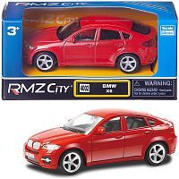 Машинка металлическая Uni-Fortune RMZ City 1:43 BMW X6 , без механизмов, цвет красный, 12,5 x 5,6 x 5,9 см