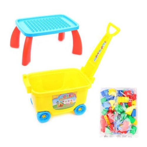 Тележка с конструктором Наша Игрушка 68 деталей фото 2