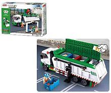 Конструктор Сортировщик мусора, 432 детали, 100 обучающих карточек, кор. СОБРАН