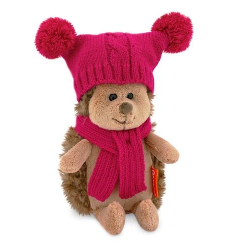 ежинка колючка в шапке с двумя помпонами 20 см Ежинка Колючка в шапке с двумя помпонами 20 см