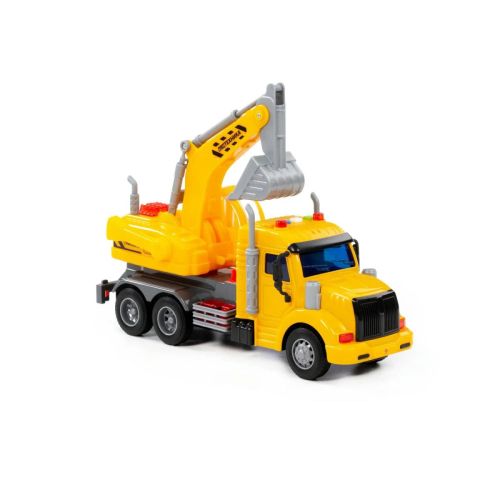 ПОЛЕСЬЕ Автомобиль экскаватор Профи жёлтый фото 3