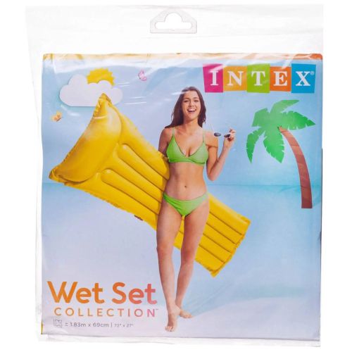 матрас надувной intex economats матовый желтый, 183x69 см фото 2 Матрас надувной INTEX Economats матовый желтый, 183x69 см фото 2