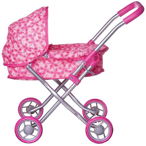 коляска для куклы abtoys цветы прогулочная розовая 58х33х55 см фото 3 Коляска для куклы ABtoys Цветы прогулочная розовая 58х33х55 см фото 3