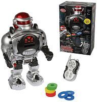 Робот р/у Защитник планеты, свет, звук, рус.озвуч., стреляет, в комплекте: м/диски 12шт., эл.пит.АА*6шт.не вх.в комплект