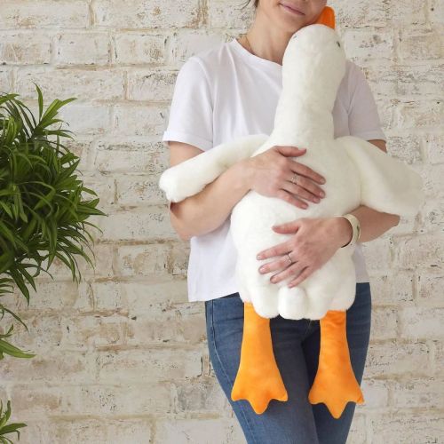 мягкая игрушка abtoys гусь белый обнимашка, 90см фото 3 Мягкая игрушка Abtoys Гусь белый обнимашка, 90см фото 3