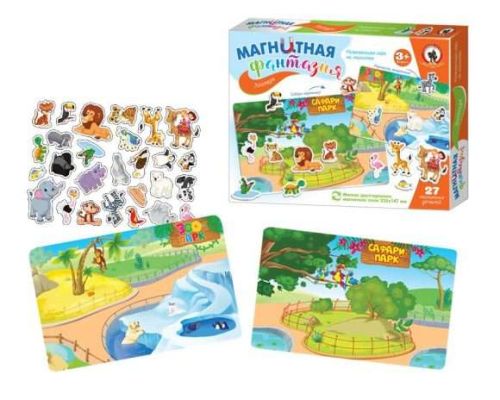Развивающая игра на магнитах Зоопарк с магнит. полем