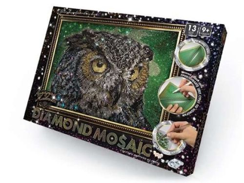 Danko Toys Набор алмазной вышивки Diamond Mosaic Сова (DM-02-01) 30х20 см