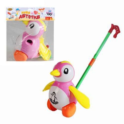 Каталка с ручкой Пингвин, пакет