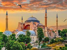 Алмазная мозаика Собор Святой Софии, 30х40 см, 27 цв, полн. заполнение, с подр.