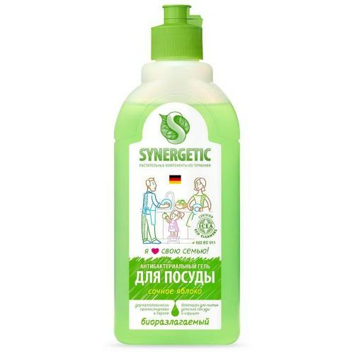 гель для мытья посуды synergetic яблоко 500мл Гель для мытья посуды SYNERGETIC Яблоко 500мл