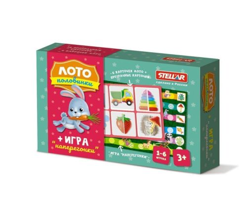 Настольная игра Stellar Наперегонки + лото Половинки 00919