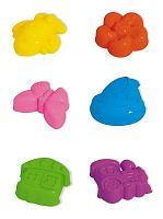 Формочки для песка (3 штуки в сетке),( Кораблик, паровозик, самолетик)