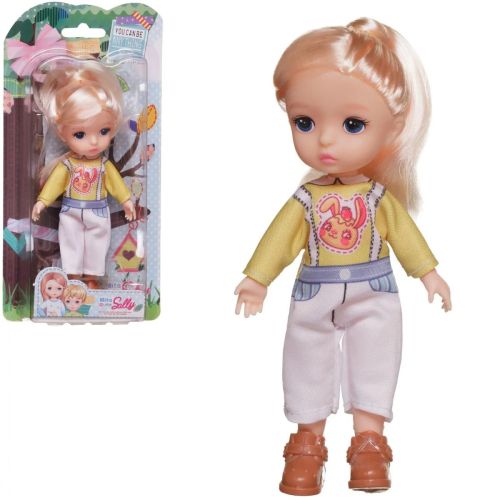 кукла junfa 13 см в желто-белом комбинезоне Кукла Junfa 13 см в желто-белом комбинезоне