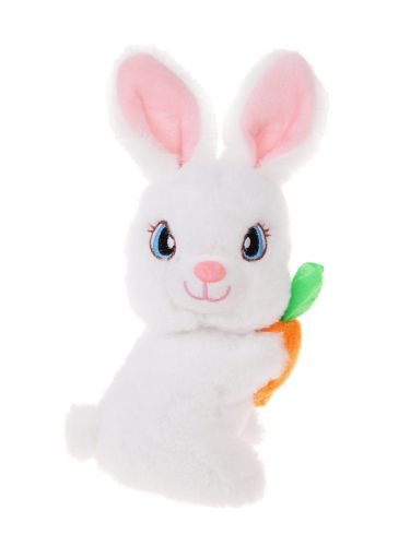 Зайка с морковкой 18см