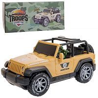 Машинка Junfa Джип военный (движение+вращение) желтый