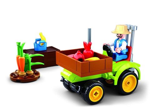 Конструктор Sluban Город Фермерский трактор 80 деталей фото 3