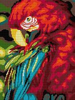 Алмазная мозаика 30 х 40 см полное заполнение Попугай Ара