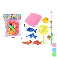 Набор Рыбалка магн. 5 фигурок + удочка + 2 емкости, в ассорт., пакет