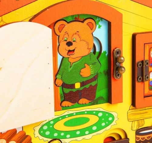 Деревянный бизиборд + 3D театр Три медведя фото 3