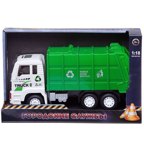 машинка abtoys спецтехника мусоровоз, инерционная 1:18 фото 5 Машинка Abtoys Спецтехника Мусоровоз, инерционная 1:18 фото 5