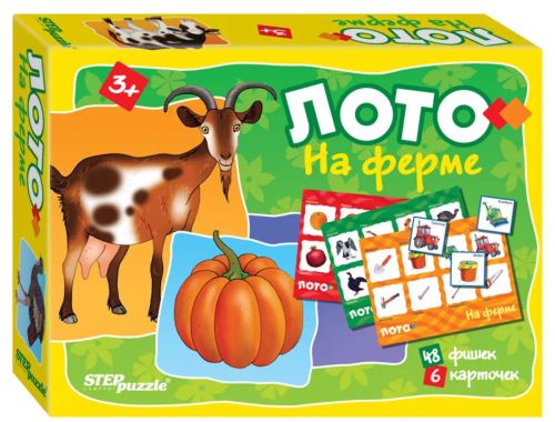 детское лото step puzzle на ферме 80309 Детское лото Step puzzle На ферме 80309