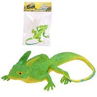 Фигурка Abtoys Юный натуралист Рептилии Хамелеон (ярко-зеленый), термопластичная резина