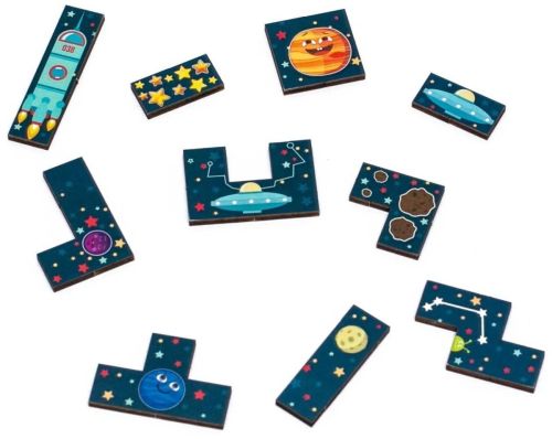 Рамка-вкладыш головоломка Woodland Тетрис большой Космос 065113 фото 5