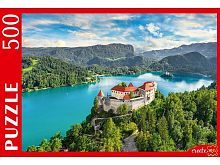 Пазлы 500 Словения. Замок на озере Блед